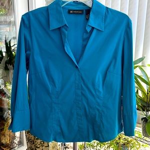 INC International Blue Blouse, size 10